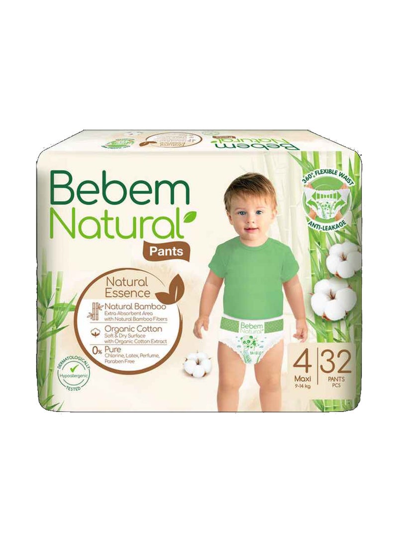 Bebem - 32-Piece Maxi Natural Pants Diaper Size 4 Twin 9-14 Kg - Image 1
