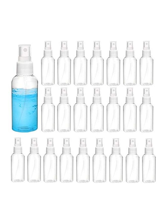 Generic 24-Piece Refillable Plastic Mist Spray Bottle 2oz Clear - Image 1