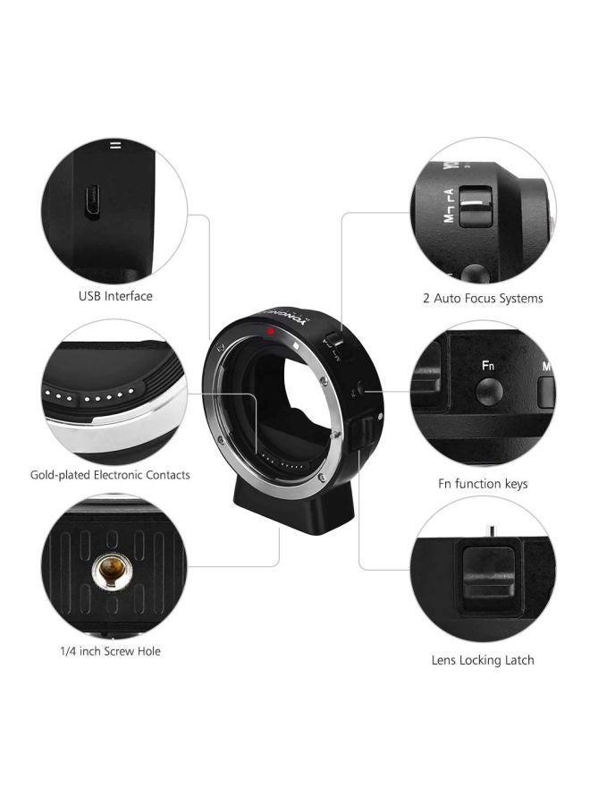 YONGNUO Lens Mount Adapter Ring With Auto Focus Black/Silver  - Image 4
