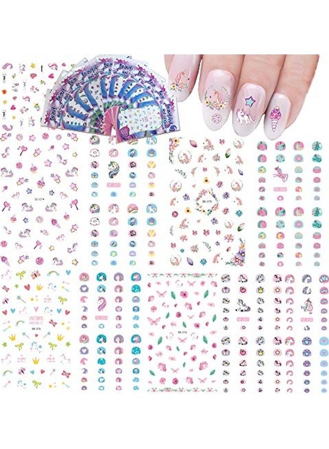 500-Piece Nail Art Stickers for Kids Multicolour - Image 1