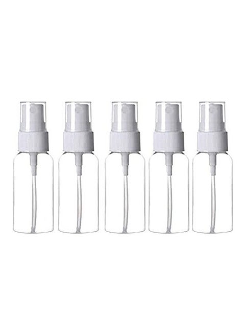 5-Piece Refillable Empty Spray Bottles Clear