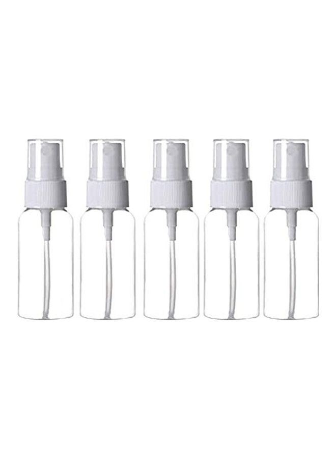 5-Piece Refillable Empty Spray Bottles Clear