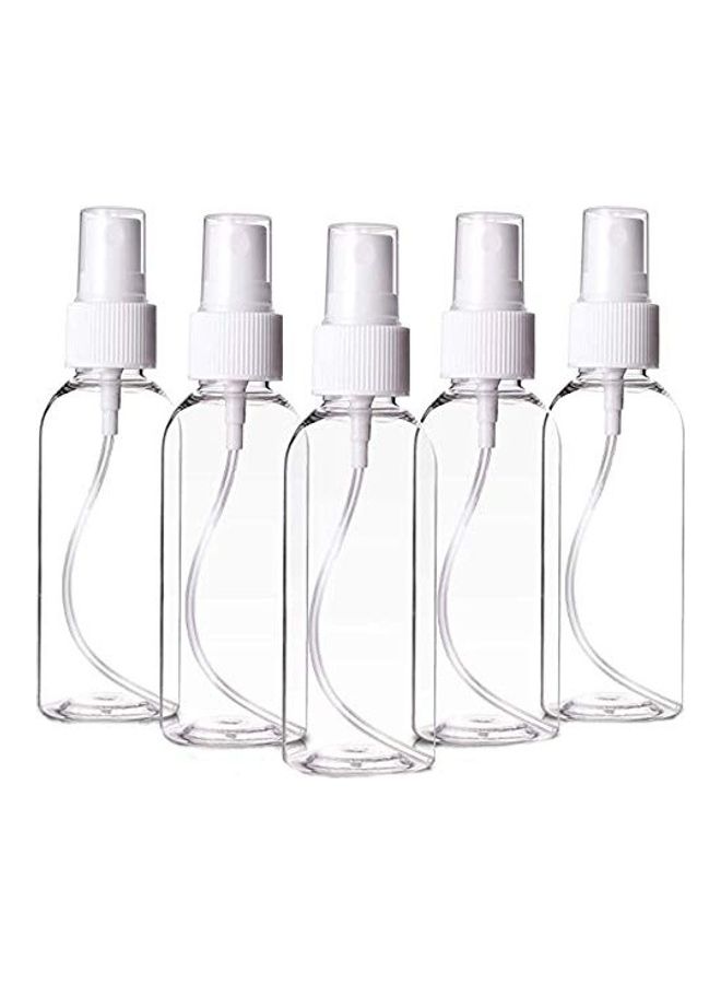 5-Piece Refillable Empty Spray Bottles Clear