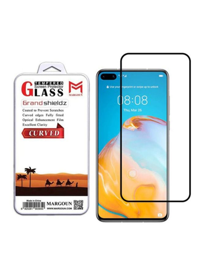MARGOUN 3D Screen Protector For Huawei P40 Pro Black/Clear - Image 2
