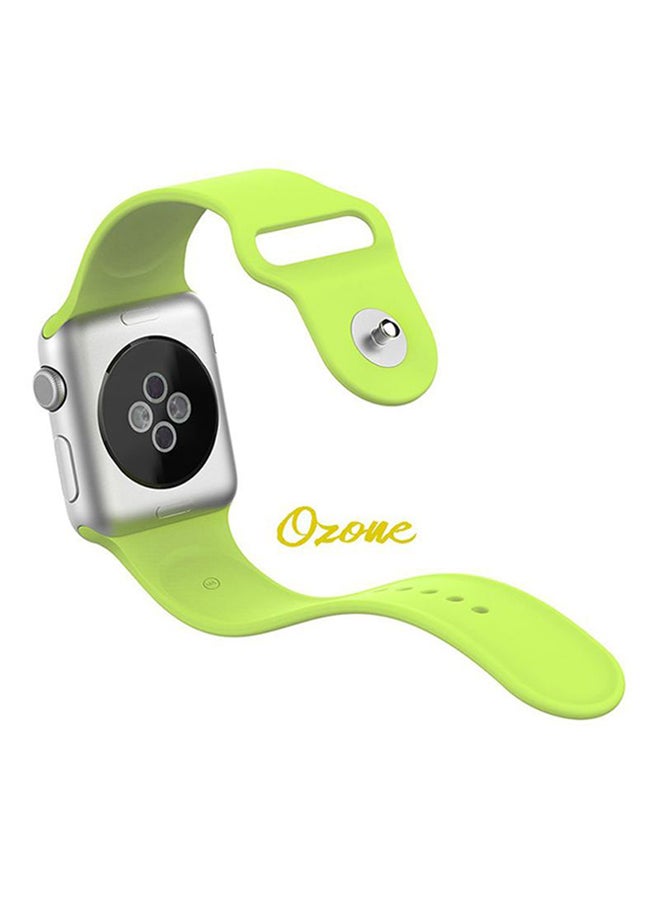 Ozone - Silicone Sport Replacement Wristband Strap For Apple Watch 42mm Green - Image 1