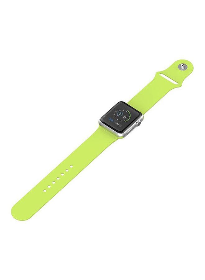 Ozone - Silicone Sport Replacement Wristband Strap For Apple Watch 42mm Green - Image 1