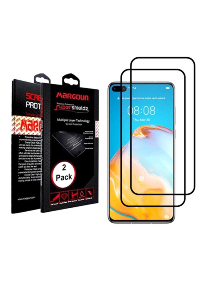 MARGOUN Pack Of 2 3D Screen Protector For Huawei P40 Black/Clear - Image 2