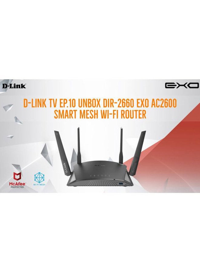 DIR-2660 AC2600 Smart Mesh Wi-Fi Router Grey