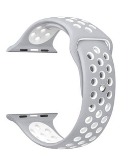 Ozone Soft Silicone Replacement Strap Wristband For Apple Watch 42mm Nike Band Series 1/2 Grey/White  - Image 1