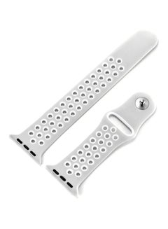 Ozone Soft Silicone Replacement Strap Wristband For Apple Watch 42mm Nike Band Series 1/2 Grey/White  - Image 3