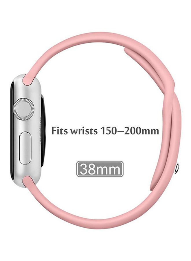Silicone Sport Replacement Wristband Strap For Apple Watch 42mm Pink