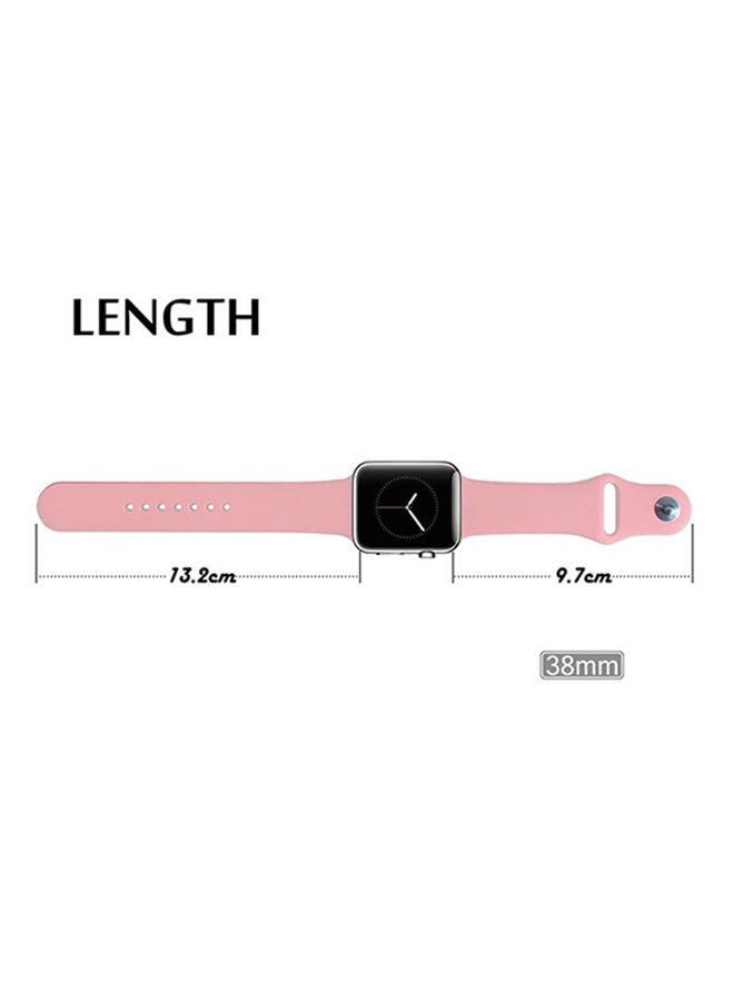 Silicone Sport Replacement Wristband Strap For Apple Watch 42mm Pink
