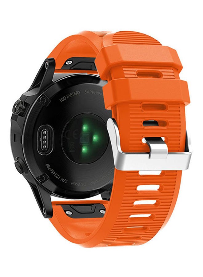 Voberry Replacement Watch Band For Garmin Fenix 5X Plus Orange - Image 3