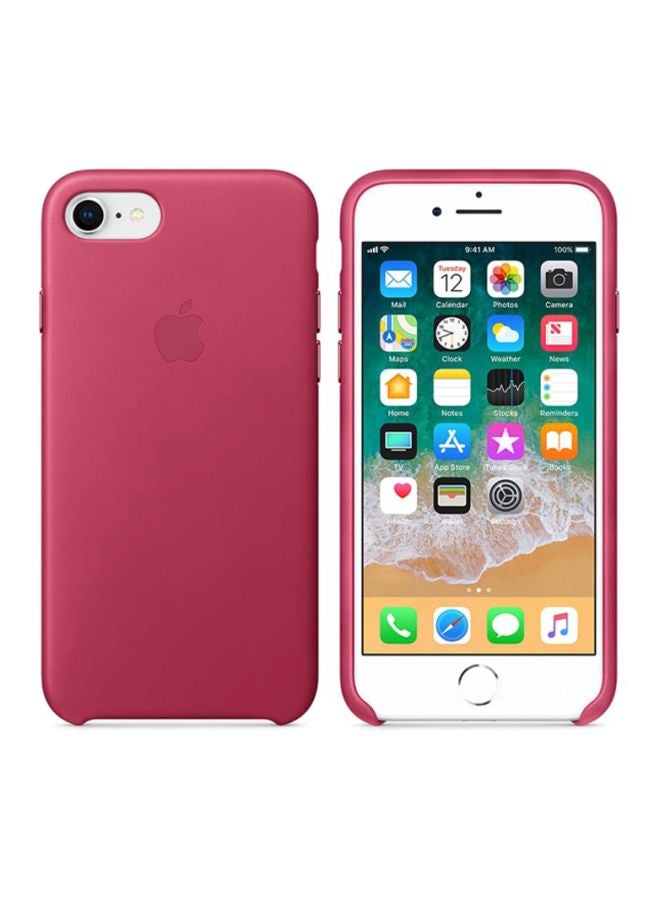 Apple Leather Case For iPhone 8/iPhone 7 Pink Fuchsia - Image 2