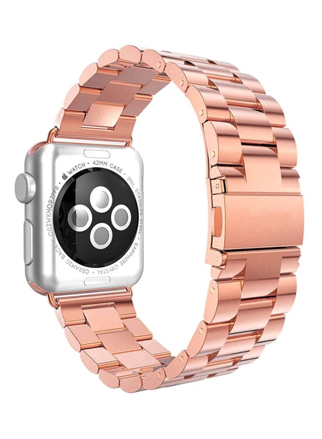 MARGOUN - Stainless Steel Replacement Band for Apple Watch 42/44/45mm Rose Gold - Image 1