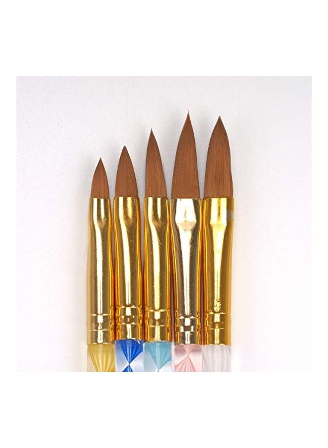 Acrylic Nail Art Drawing Painting Brush Pen Set Multicolour - Image 1