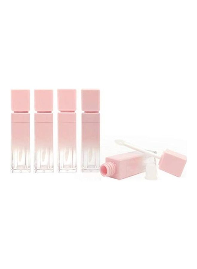 5-Piece 8ml Empty Refillable Lip Gloss Tube Pink - Image 1