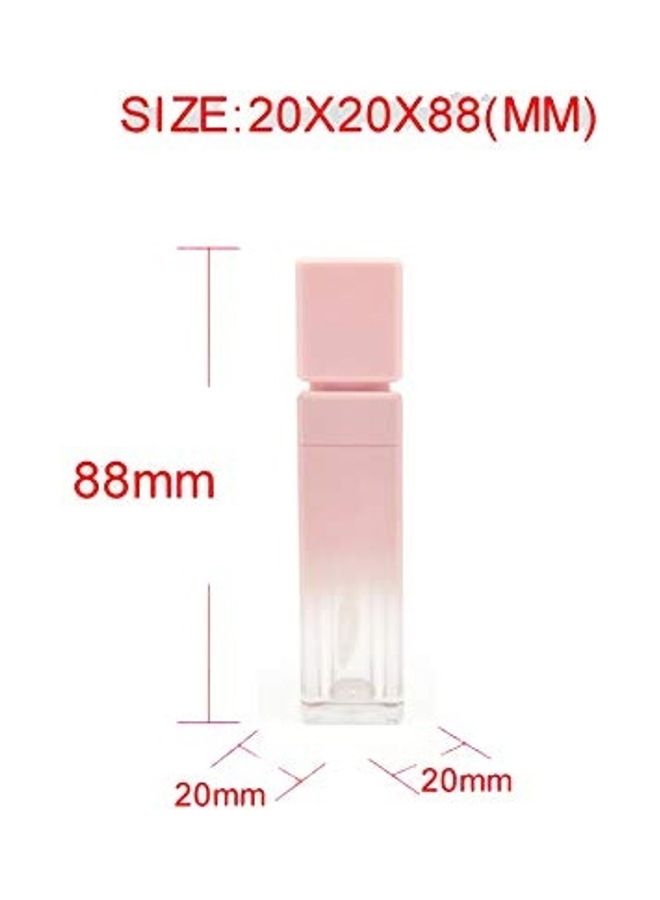 5-Piece 8ml Empty Refillable Lip Gloss Tube Pink - Image 5