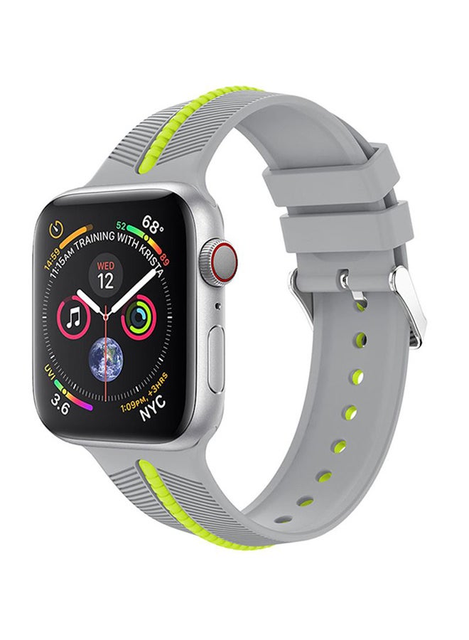 Voberry Sport Replacement Strap For Apple Watch Series 4 44mm Grey/Green/Silver - Image 3