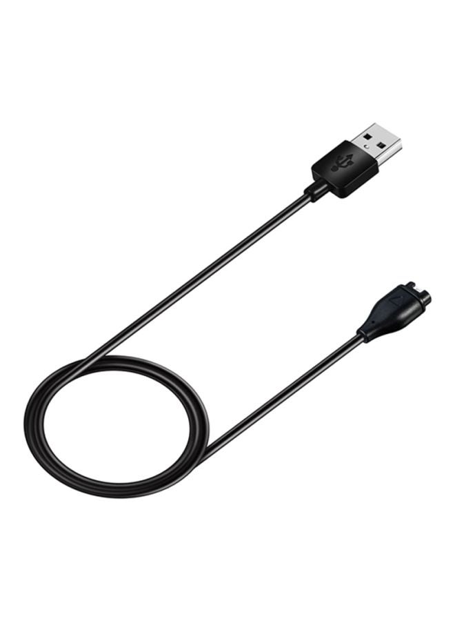 فوبيري - كابل شحن ومزامنة بيانات USB بديل لساعة جارمن فينيكس 5/5S/5X بلس أسود - Image 1