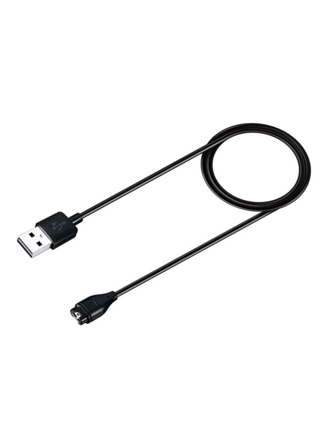 فوبيري - كابل شحن ومزامنة بيانات USB بديل لساعة جارمن فينيكس 5/5S/5X بلس أسود - Image 1