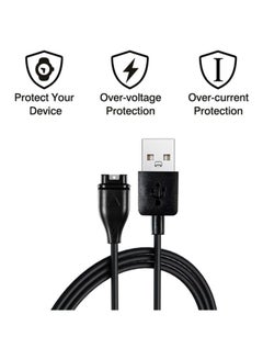 فوبيري كابل شحن ومزامنة بيانات USB بديل لساعة جارمن فينيكس 5/5S/5X بلس أسود  - Image 3