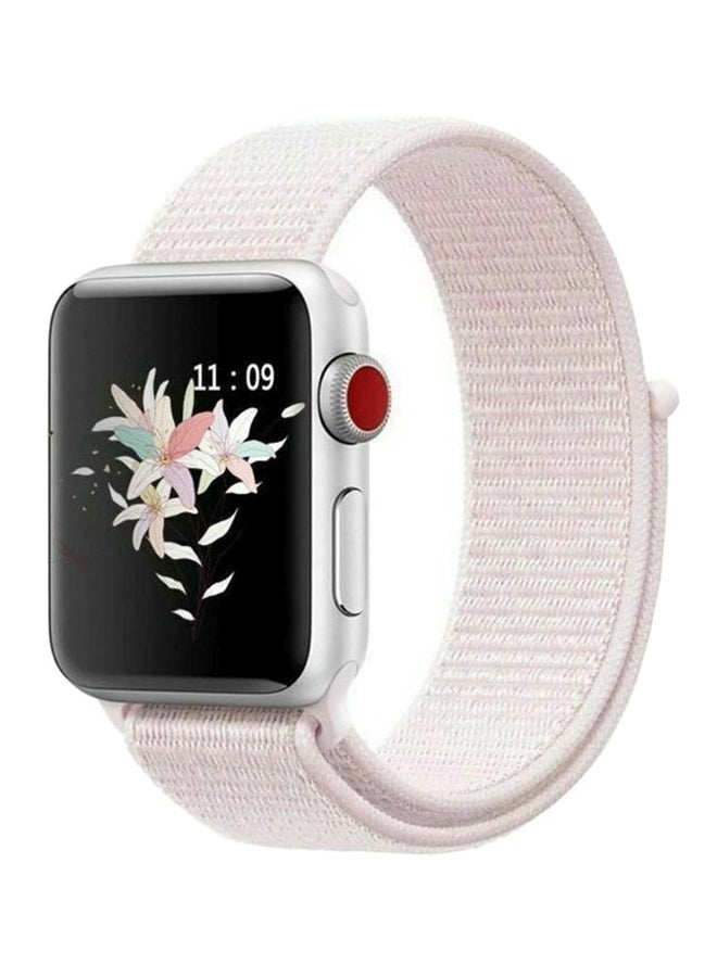 مارجون سوار بديل لساعات أبل السلسلة 1/2/3/4/5 بقياس 44 مم أبيض