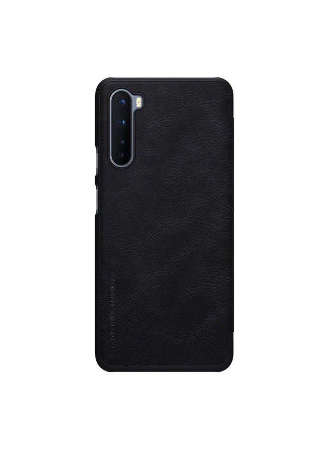 نيلكين غطاء حماية من الجلد من سلسلة تشين لهاتف ون بلس نورد أسود - Image 1