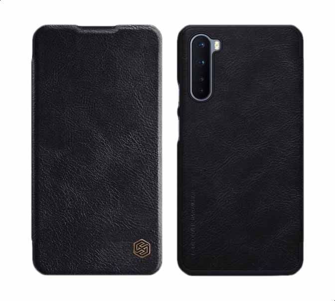 نيلكين غطاء حماية من الجلد من سلسلة تشين لهاتف ون بلس نورد أسود - Image 2