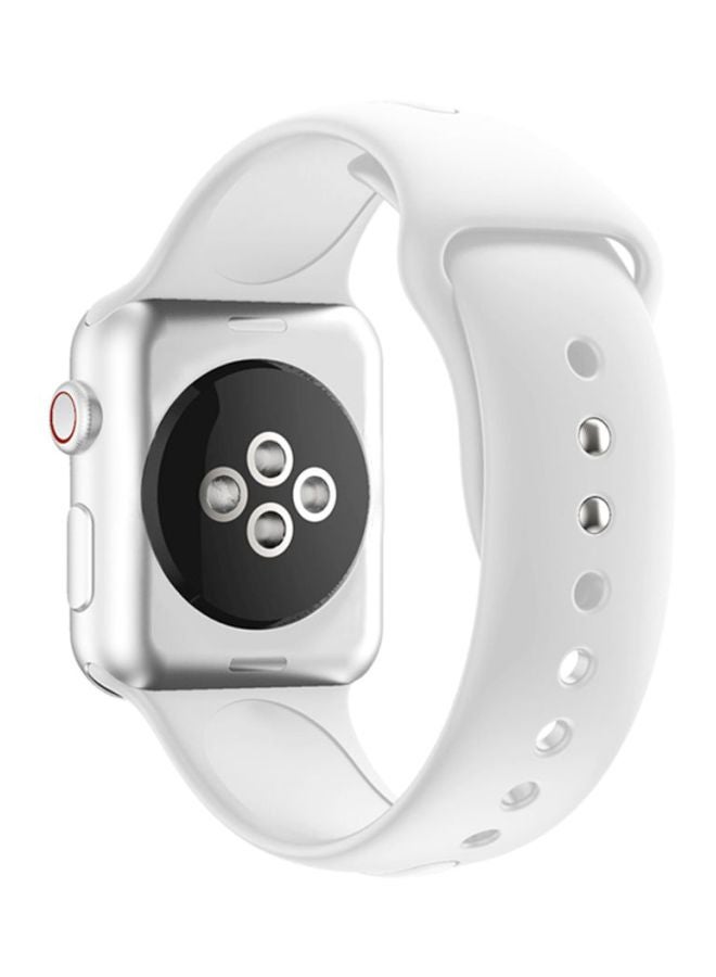 Voberry Silicone Replacement Band Strap For Apple Watch Series 4 40mm White - Image 3