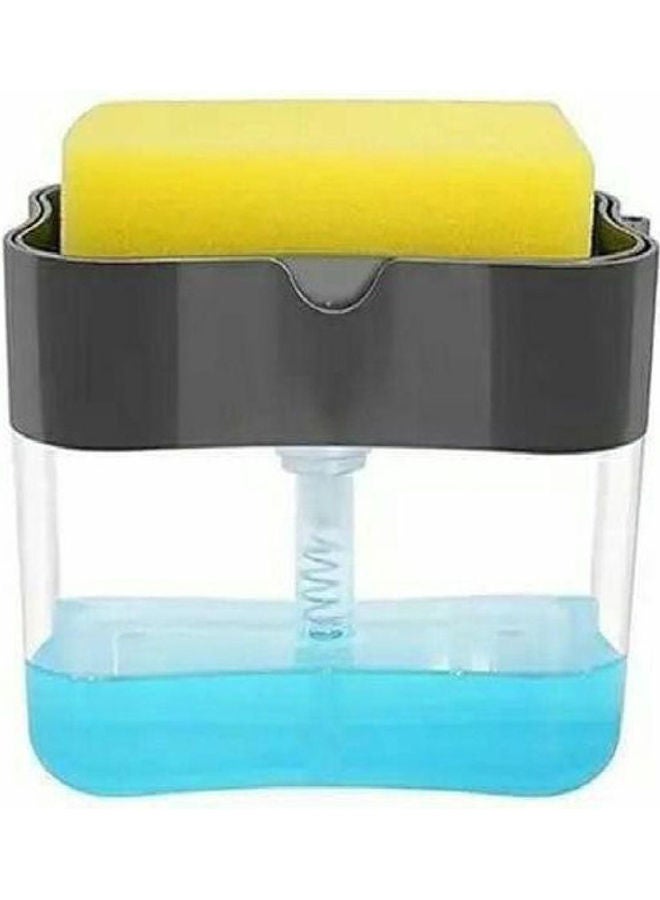Soap Dispenser With Loofah Holder Clear