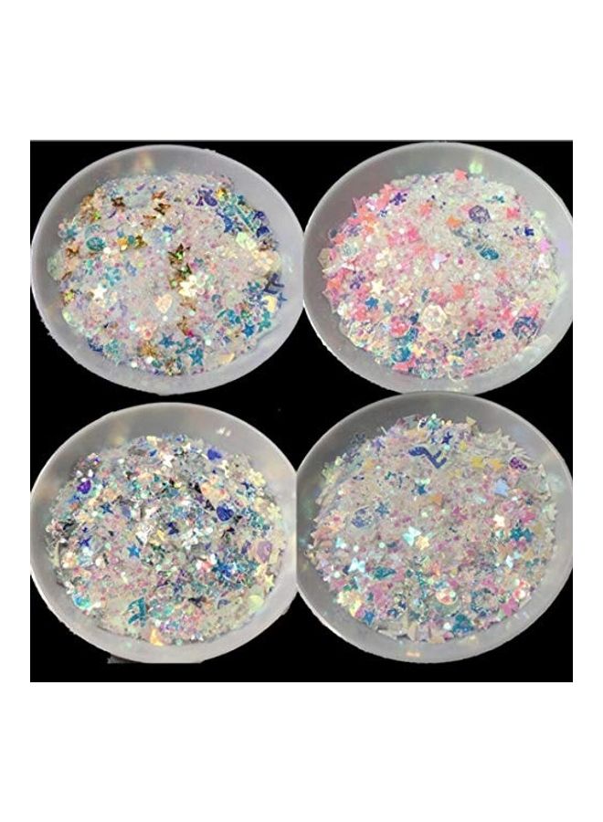 Chunky Glitter Powder Holographic Heart Butterfly Star Flower Nail Art Multicolour - Image 2
