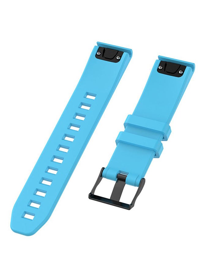 Voberry Replacement Watch Band With Tools For Garmin Fenix 5 Plus Sky Blue - Image 2
