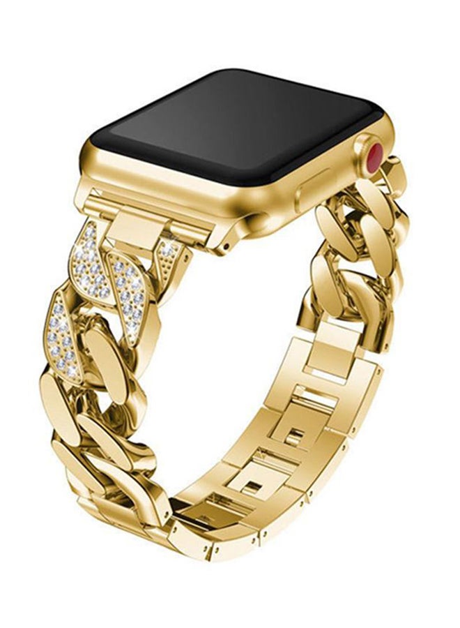 LNKOO Replacement Band For Apple Watch Series 1/2/3/4 38mm Gold  - Image 3
