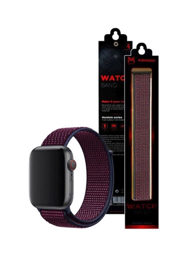 MARGOUN - Henlein Series Replacement Band For Apple Watch 42/44mm Plum - Image 1
