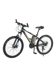 Steer Mountain Bike, 21 Speeds - Black & Blue