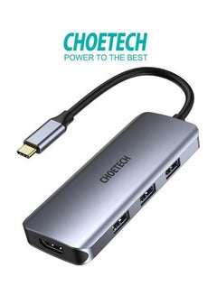 CHOETECH 7-in-1 Multiport Adapter Silver 