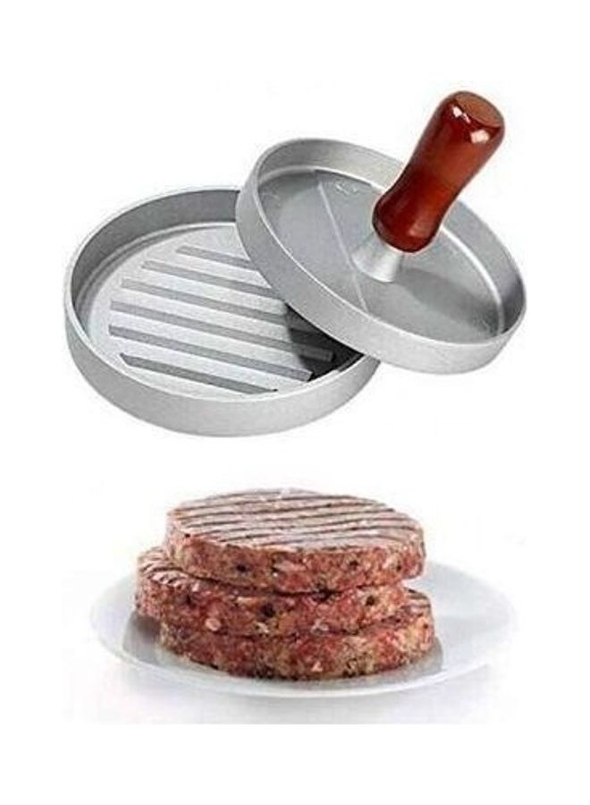 مكبس برجر دائري الشكل فضي - Image 2