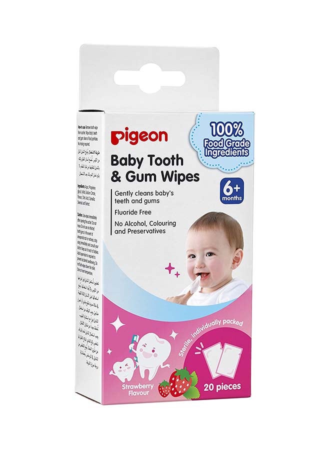 pigeon Baby Tooth & Gum Wipes (Strawberry) 6+months - Image 1