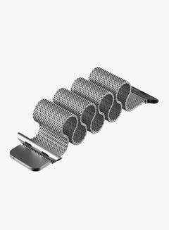 MARGOUN Milanese Loop Stainless Steel Band for Apple Watch 42/44/45mm Silver  - Image 2