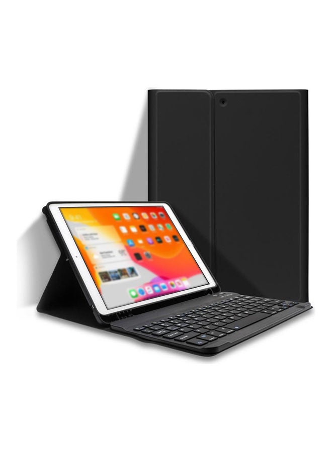 لوحة مفاتيح بخاصية البلوتوث مع حافظة حماية أسود - Image 1