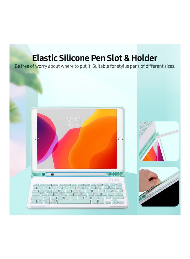 لوحة مفاتيح بخاصية البلوتوث مع حافظة حماية أسود - Image 2