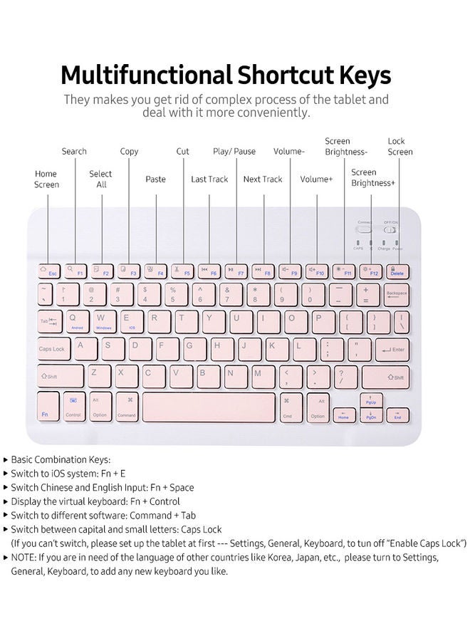 لوحة مفاتيح بخاصية البلوتوث مع حافظة حماية أسود - Image 3