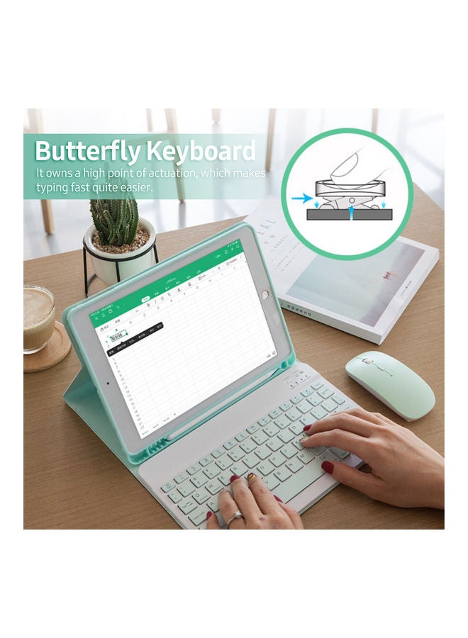 لوحة مفاتيح بخاصية البلوتوث مع حافظة حماية أسود - Image 4