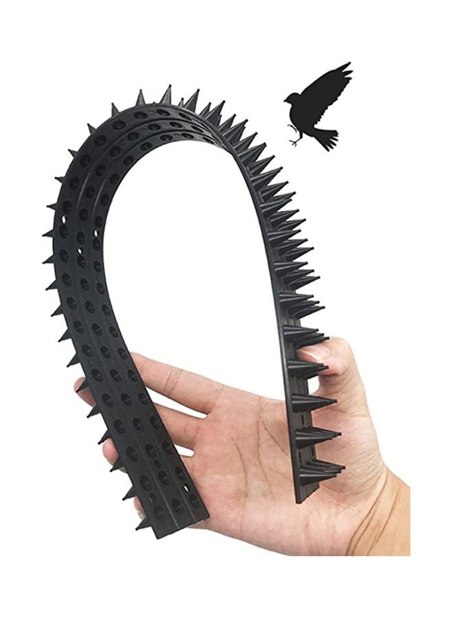 10-Piece Anti-Climbing Security Fence Spike Set Black 50x4.5x1.7cm