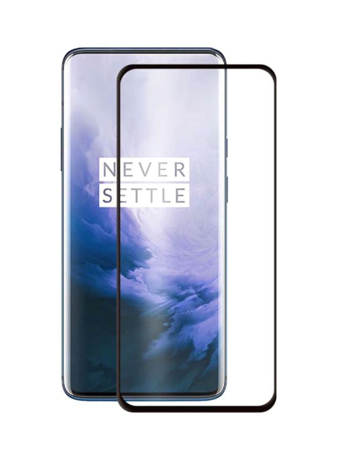 MARGOUN 3D Curved Tempered Glass Screen Guard For OnePlus 7 Pro Clear/Black - Image 1