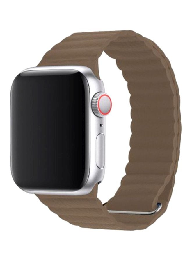 MARGOUN - Henlein Series Replacement Band For Apple Watch 42/44 mm Brown - Image 1