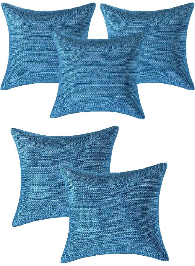 Generic 5-Piece Cushion Cover Set Blue 16x16inch  - Image 1