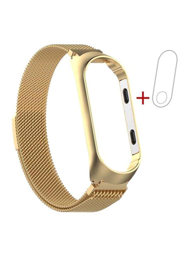 Voberry Replacement Band With Screen Protector For Xiaomi Mi Band 3 Gold  - Image 2