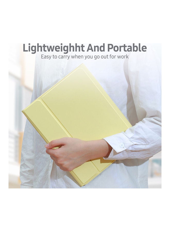 Bluetooth Keyboard With Protective Case Yellow - Image 5